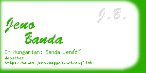 jeno banda business card